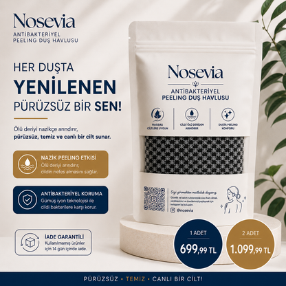 Nosevia Peeling Etkili Antibakteriyel Duş Havlusu